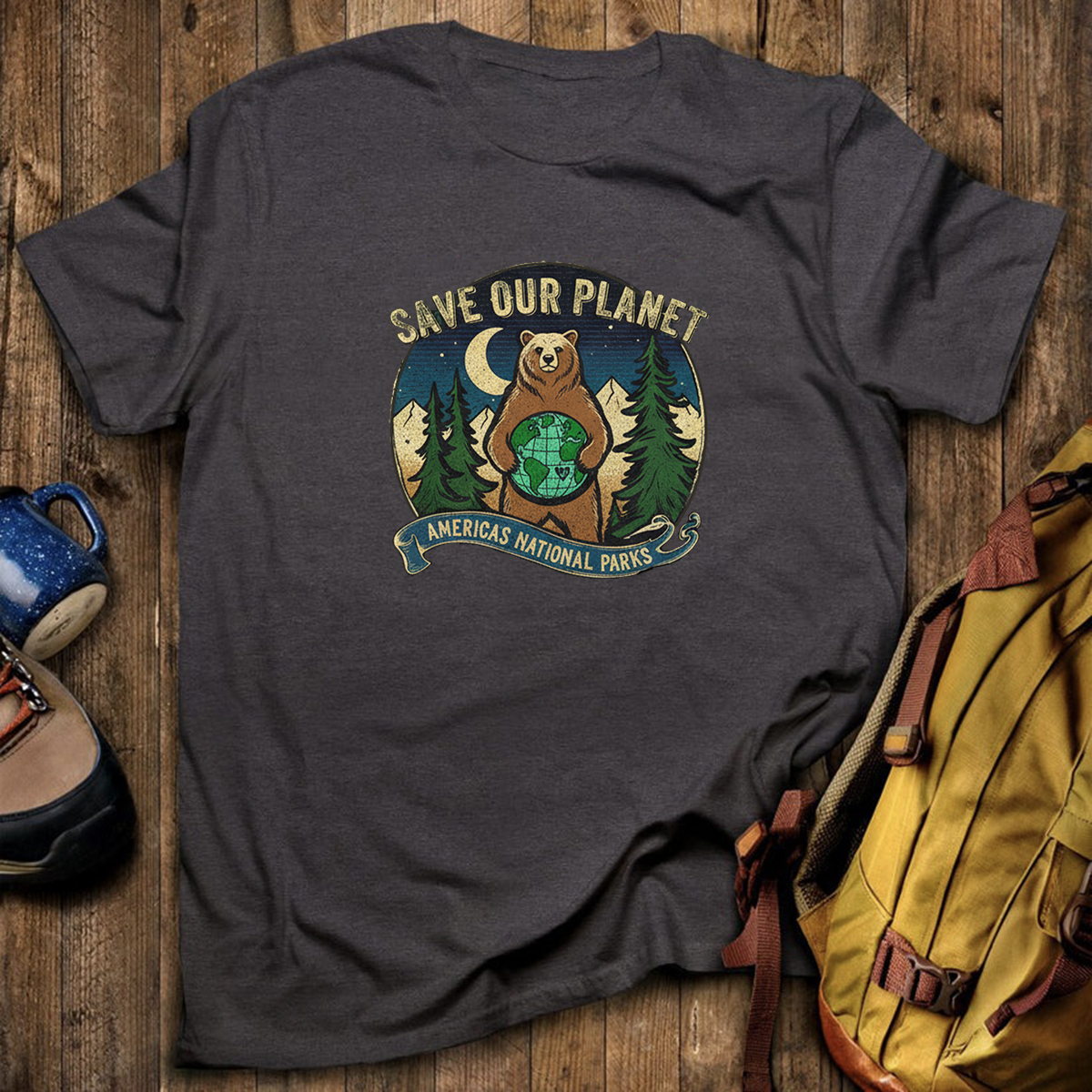 Save Our Plant Americas National Parks Bear Earth T-Shirt