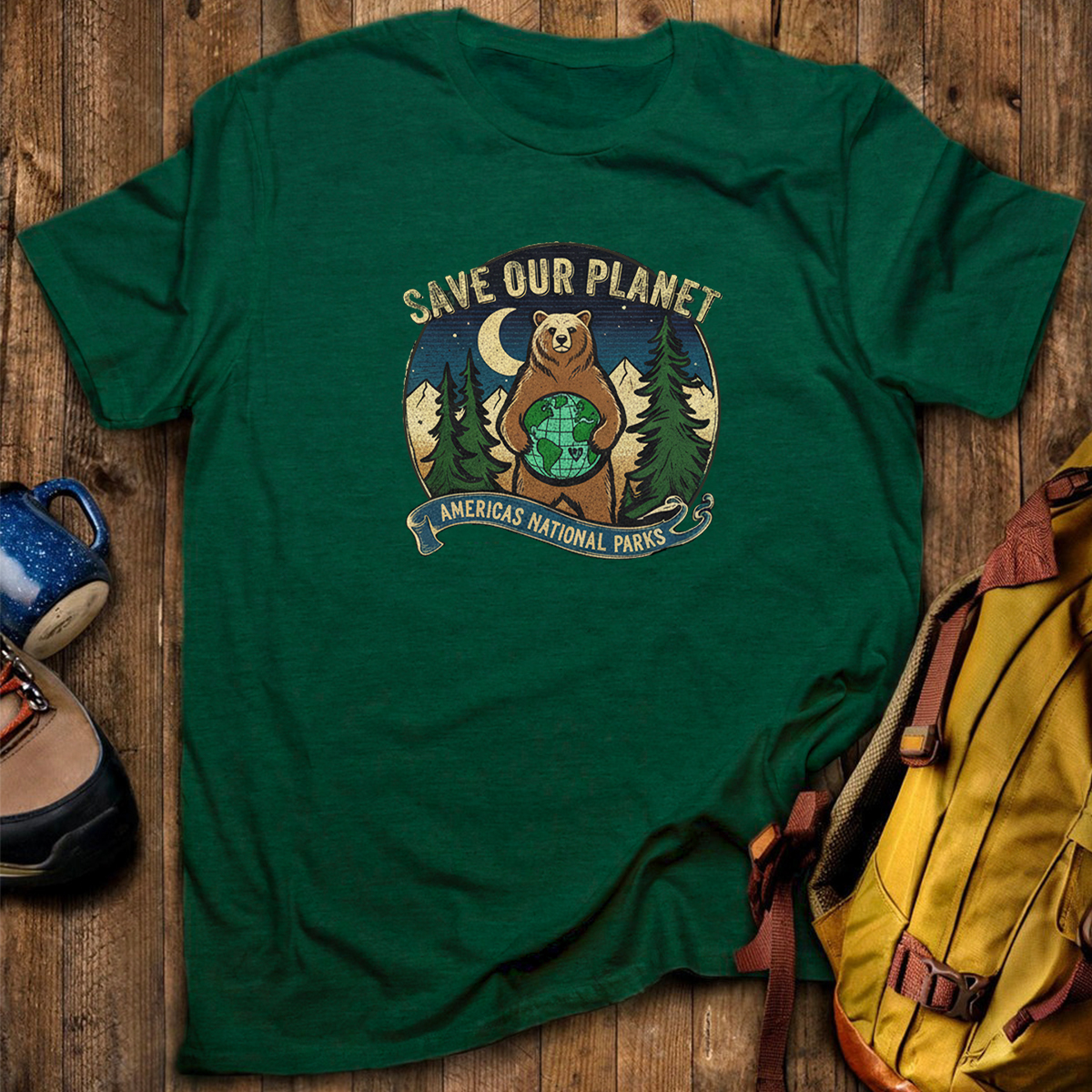 Save Our Plant Americas National Parks Bear Earth T-Shirt