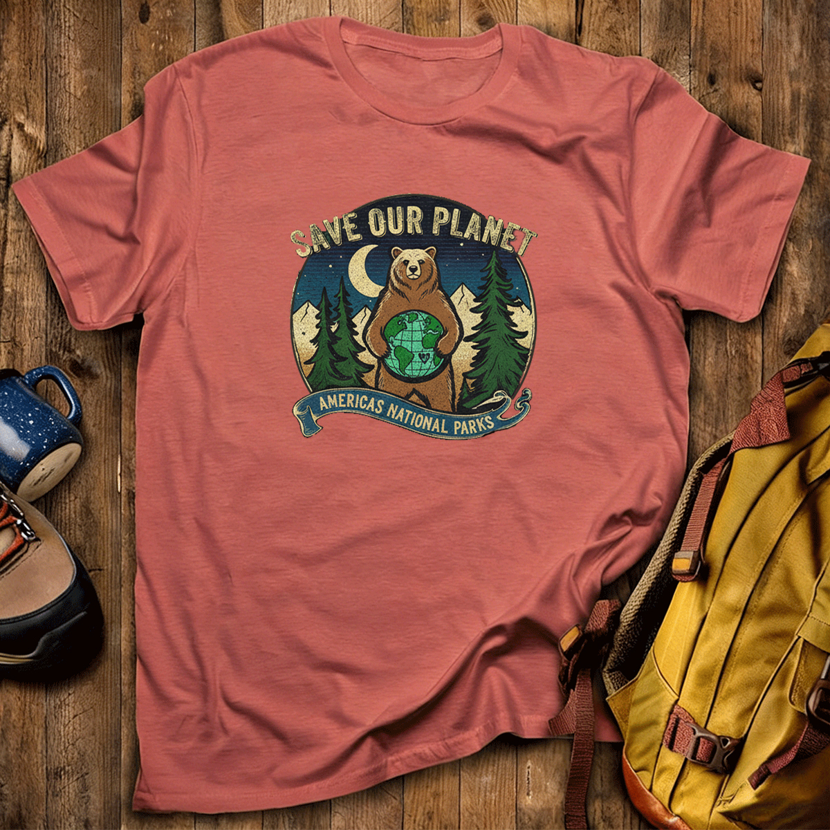 Save Our Plant Americas National Parks Bear Earth T-Shirt