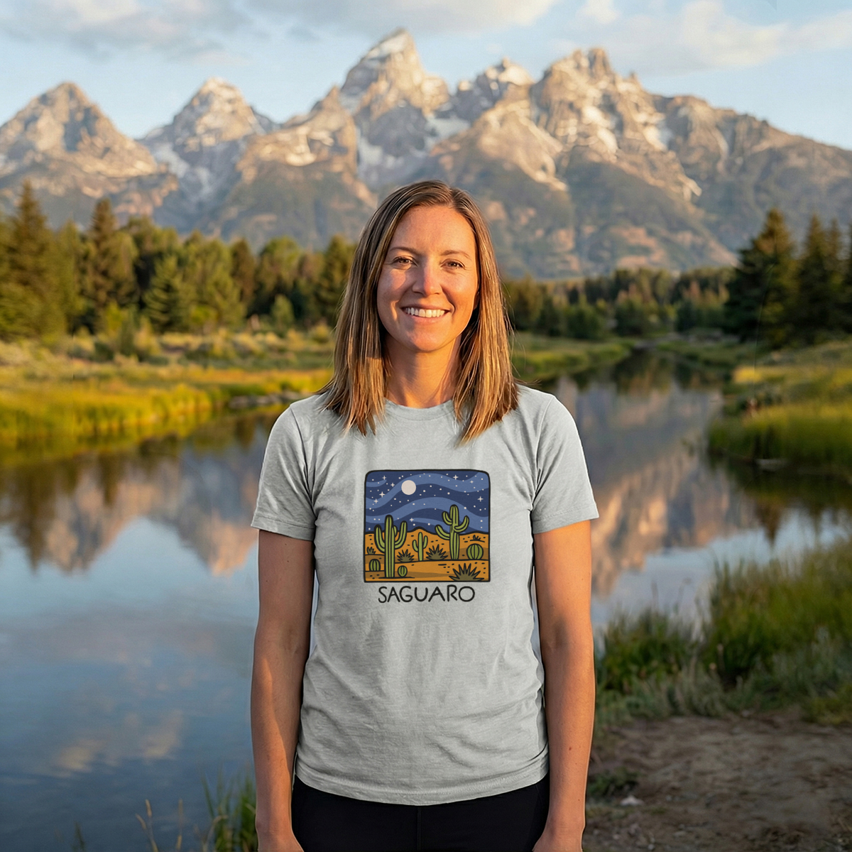 Saguaro at Night T-Shirt