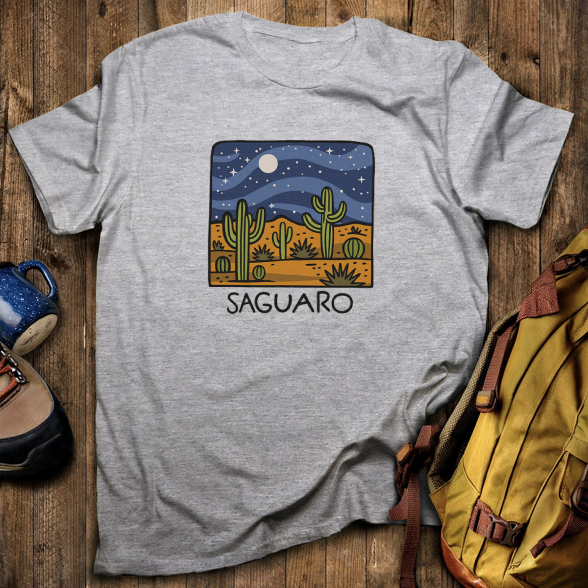 Saguaro at Night T-Shirt