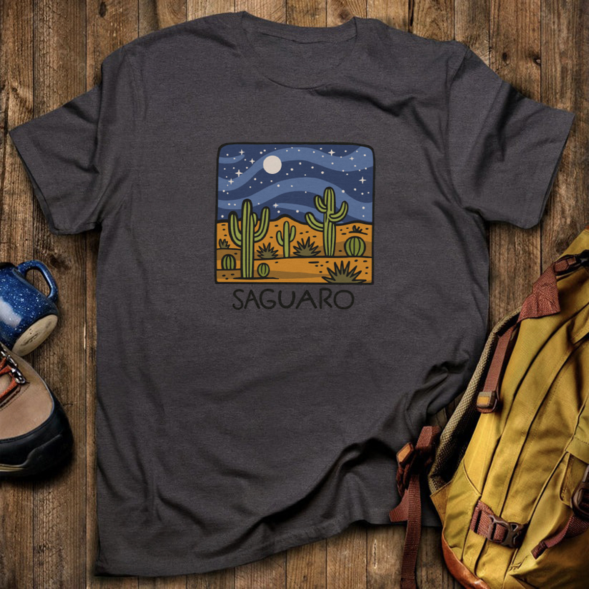 Saguaro at Night T-Shirt
