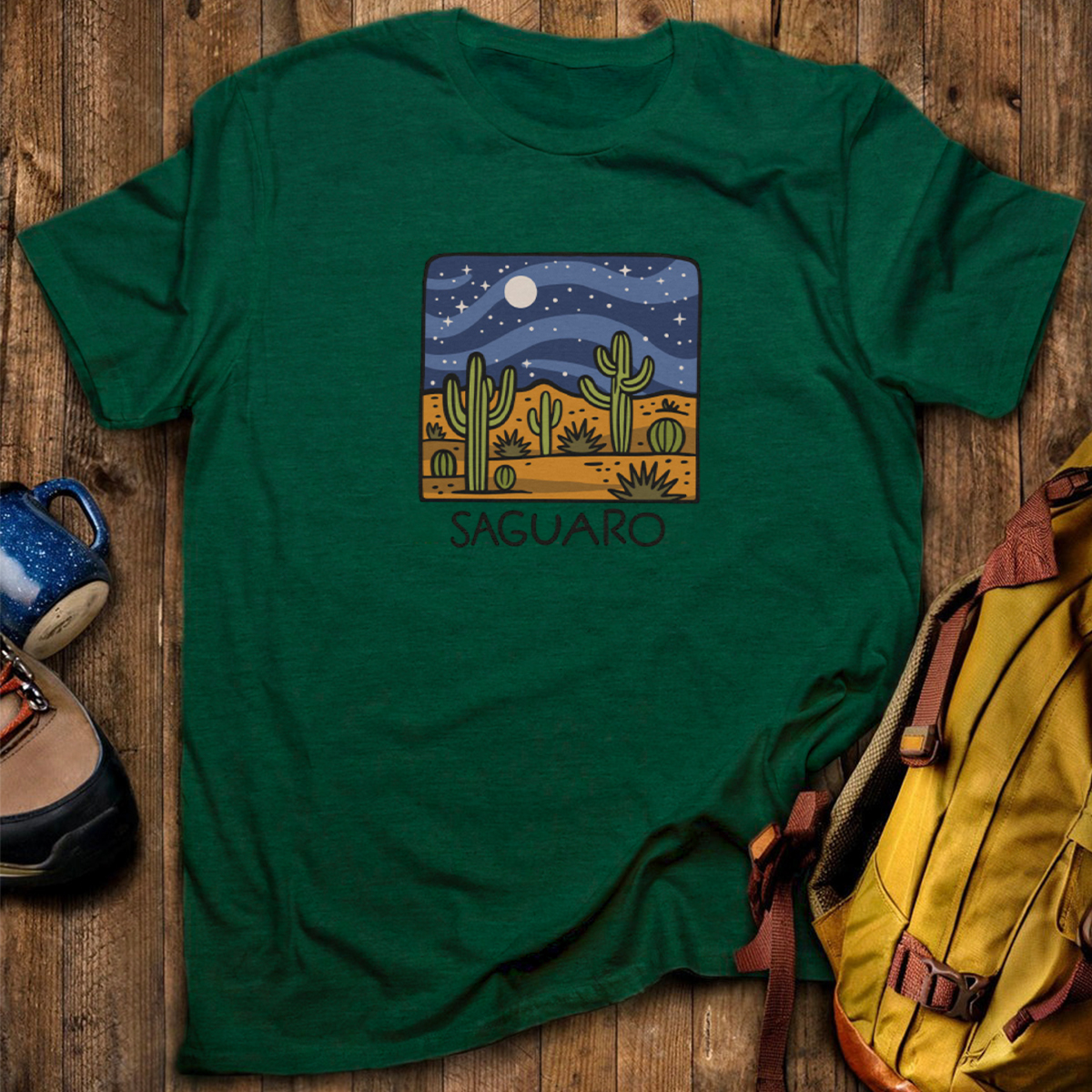Saguaro at Night T-Shirt