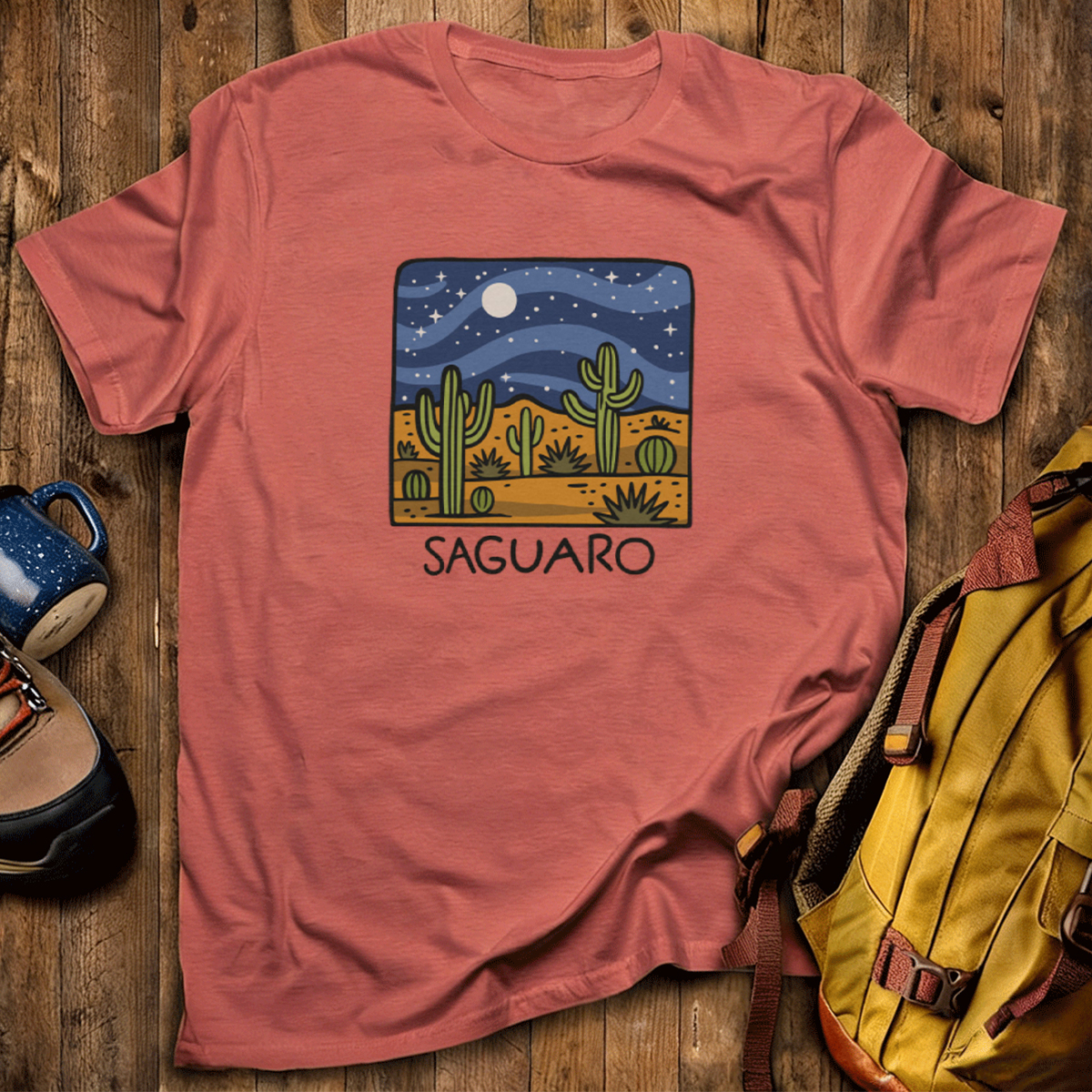 Saguaro at Night T-Shirt