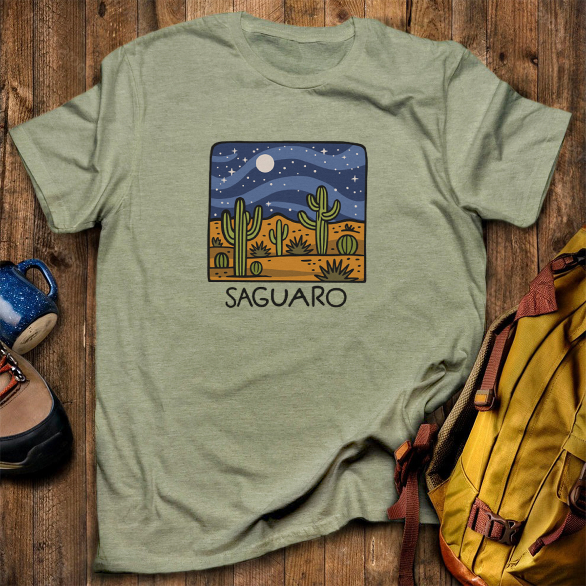 Saguaro at Night T-Shirt