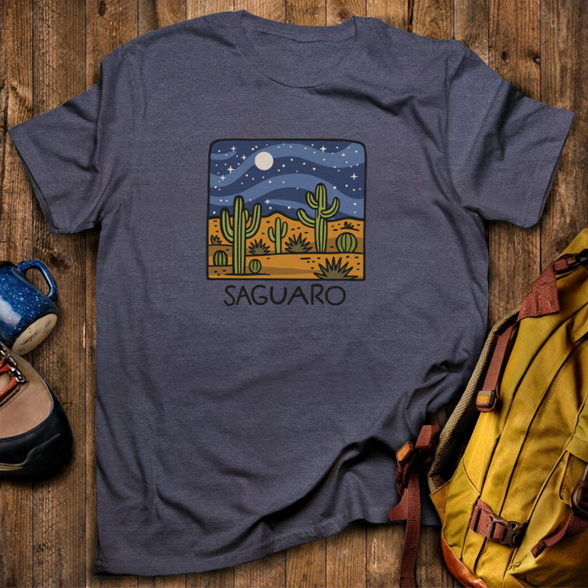 Saguaro at Night T-Shirt