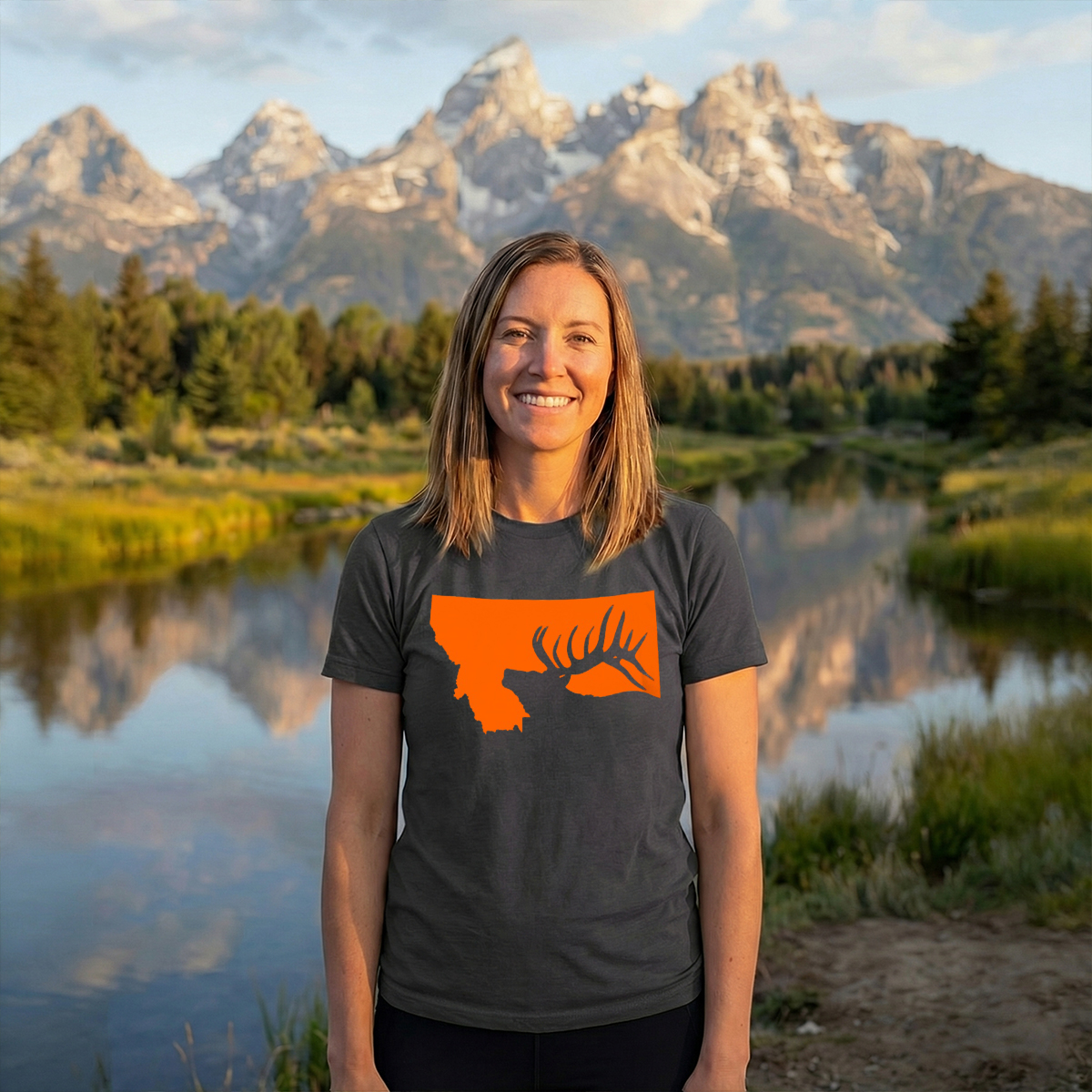 Yellowstone Montana Elk Silhouette T‑Shirt