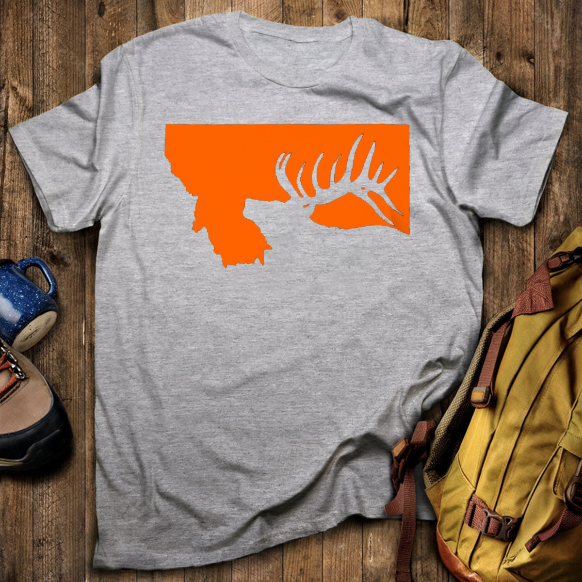 Yellowstone Montana Elk Silhouette T‑Shirt