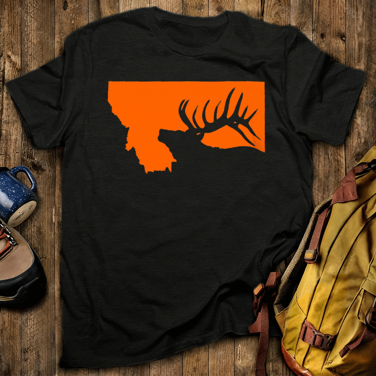 Yellowstone Montana Elk Silhouette T‑Shirt