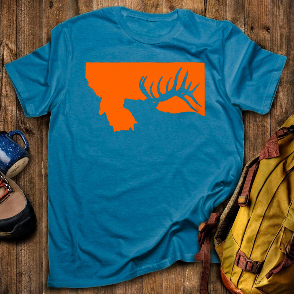 Yellowstone Montana Elk Silhouette T‑Shirt