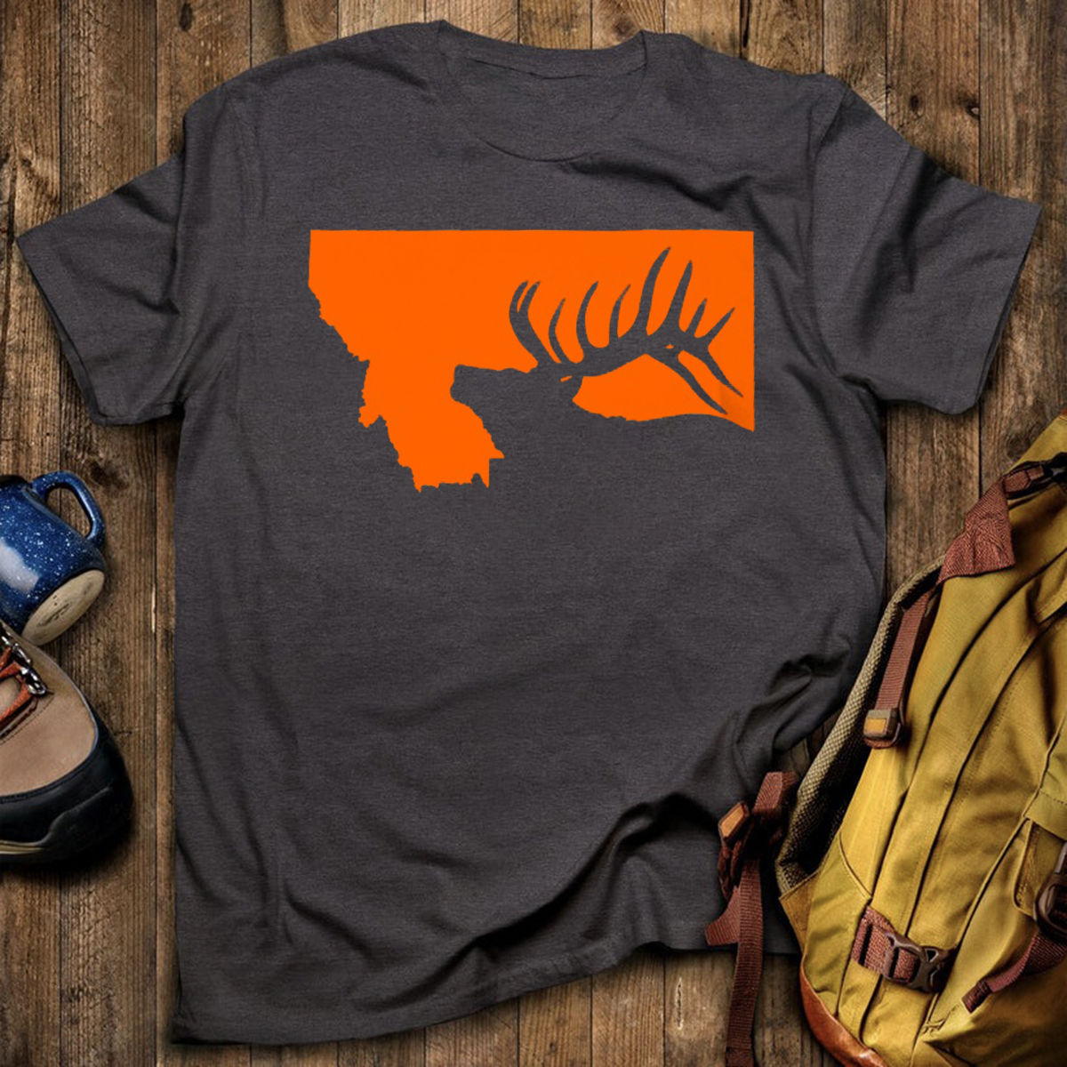 Yellowstone Montana Elk Silhouette T‑Shirt