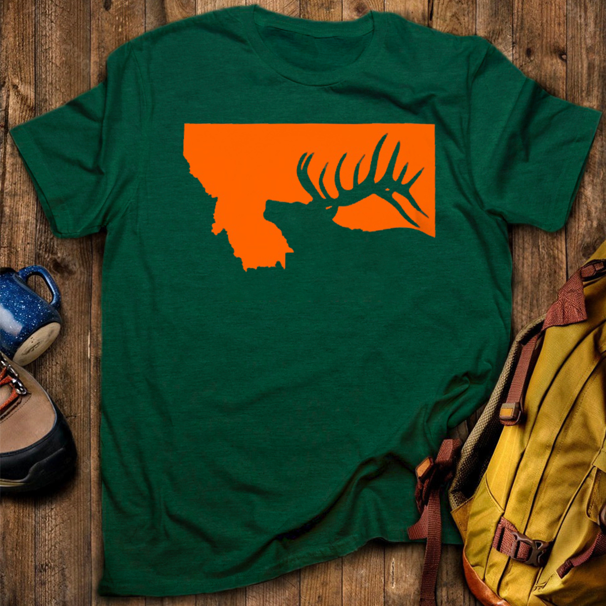 Yellowstone Montana Elk Silhouette T‑Shirt