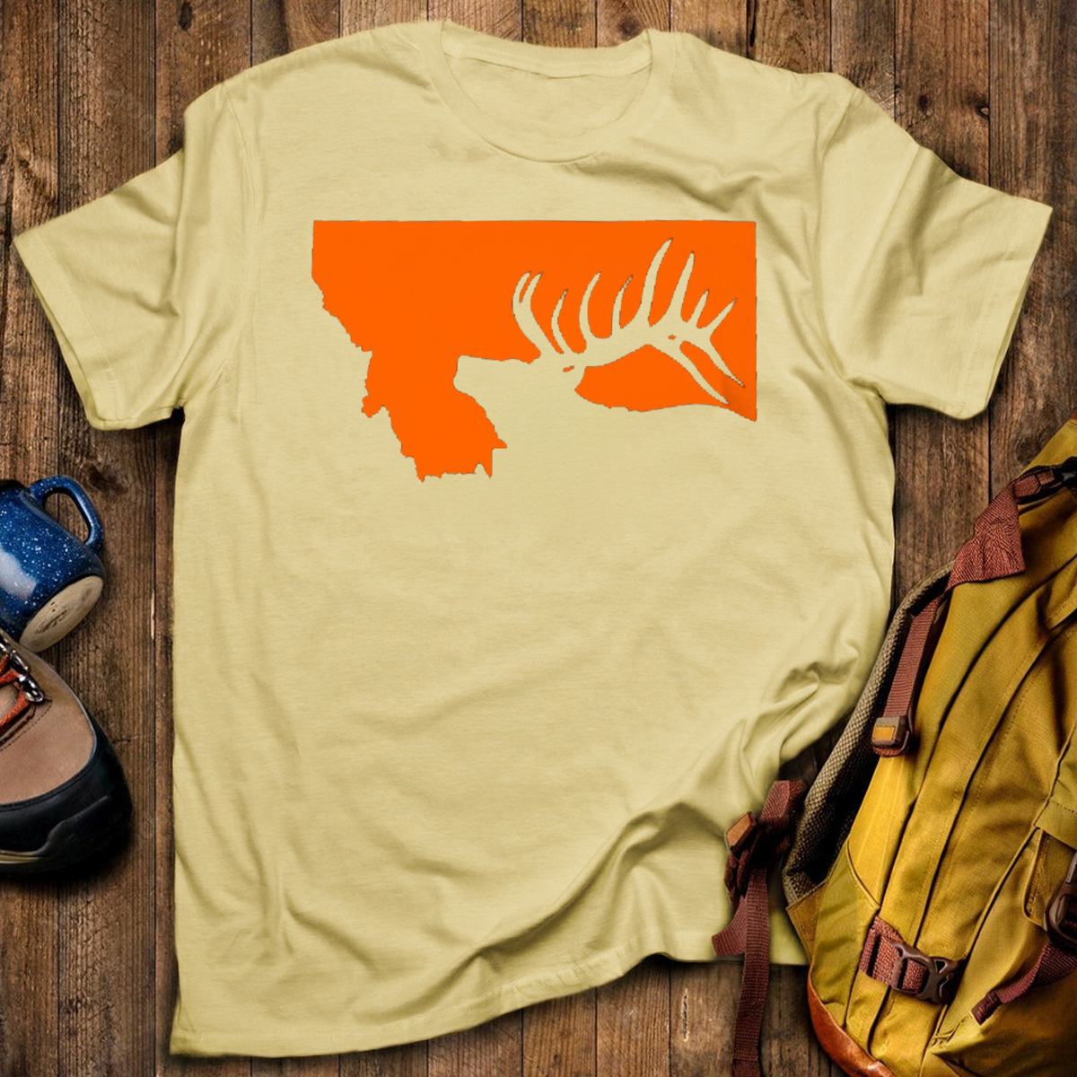Yellowstone Montana Elk Silhouette T‑Shirt