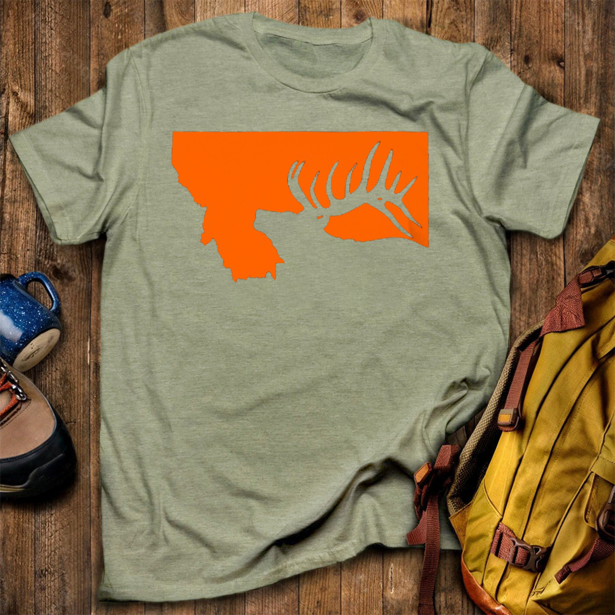 Yellowstone Montana Elk Silhouette T‑Shirt