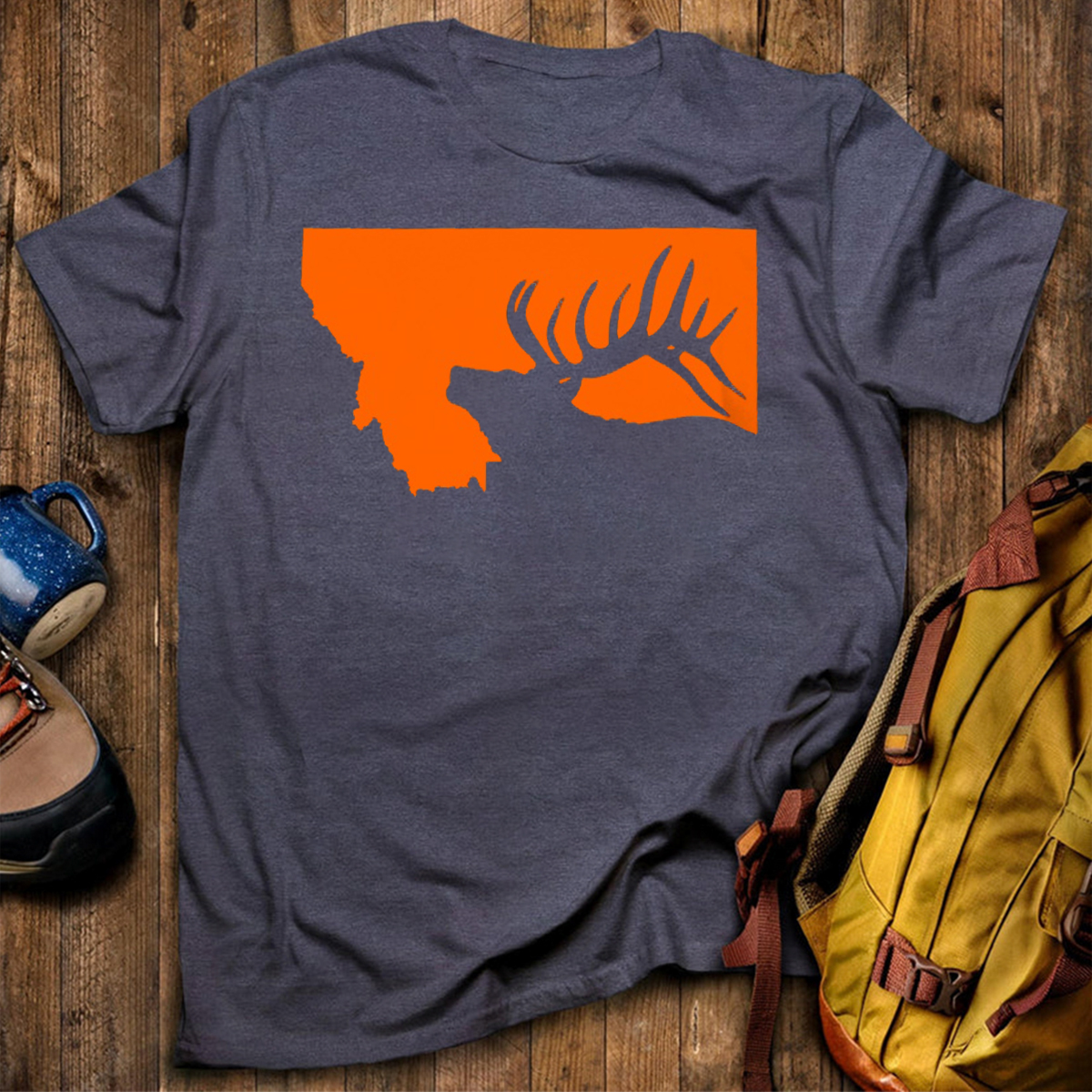 Yellowstone Montana Elk Silhouette T‑Shirt