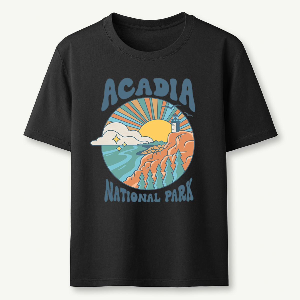 Vintage Acadia National Park Nature Graphic T-Shirt