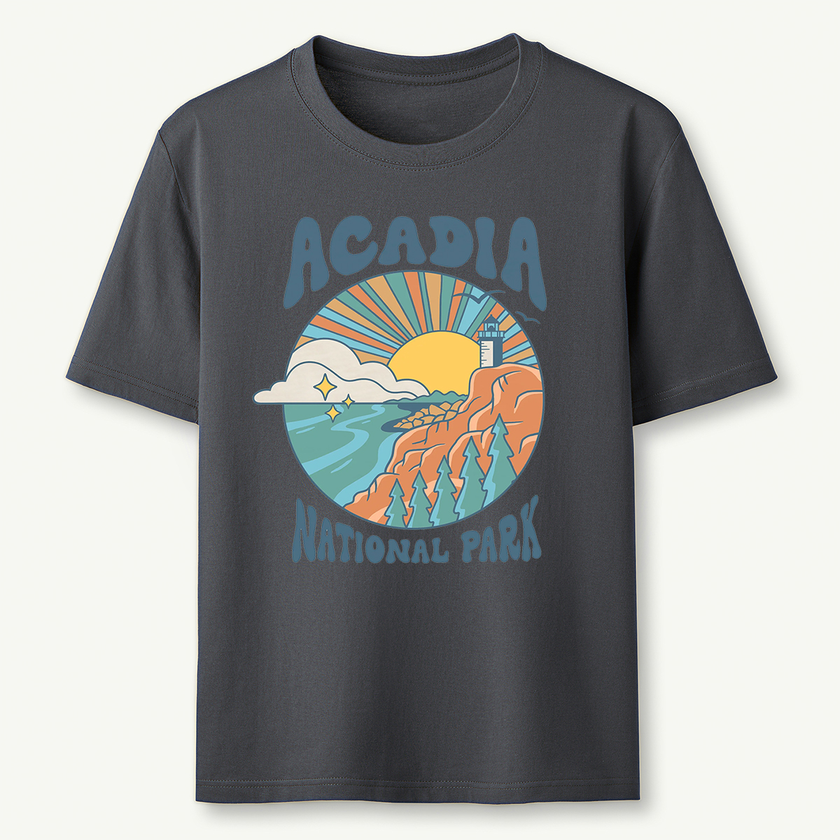 Vintage Acadia National Park Nature Graphic T-Shirt