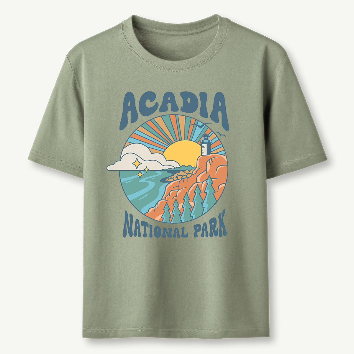 Vintage Acadia National Park Nature Graphic T-Shirt