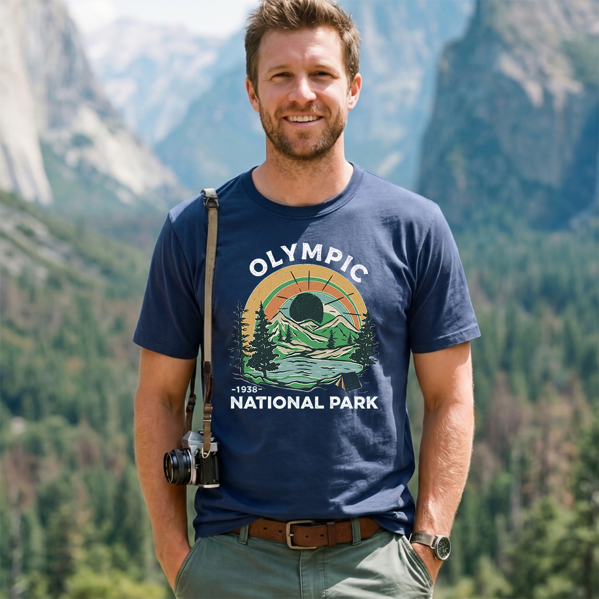 Olympic National Park Vintage Scenic Nature Mountain T-Shirt