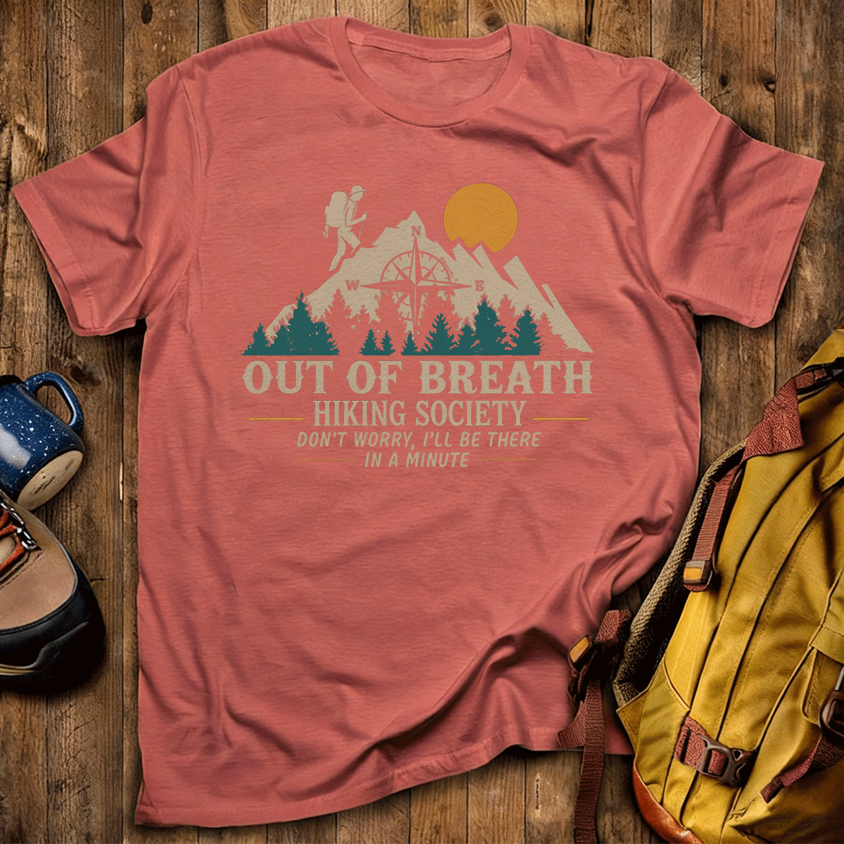 Out Of Breath Hiking Society T-Shirt