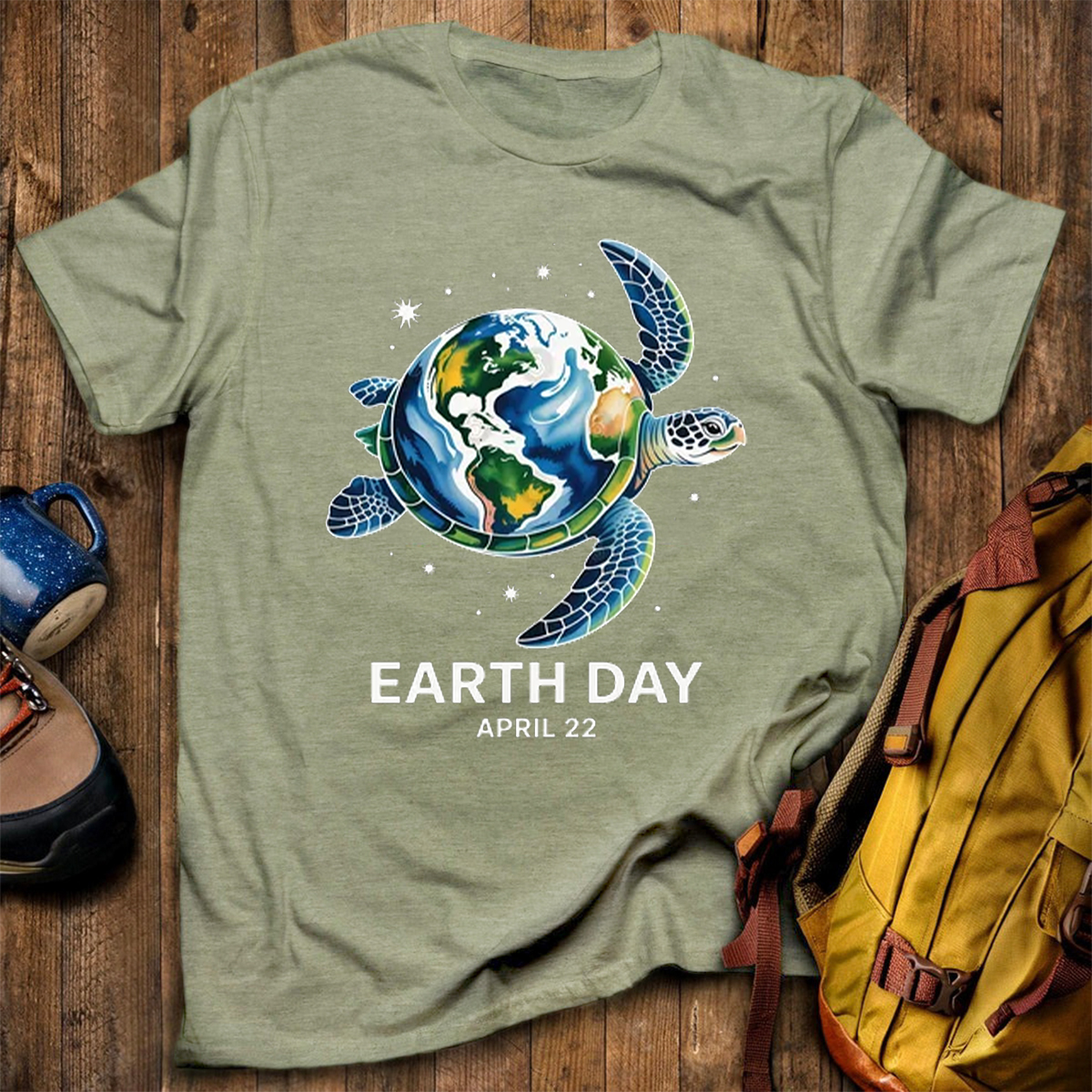 Earth Day Restore Earth Sea Turtle Save the Planet T-Shirt