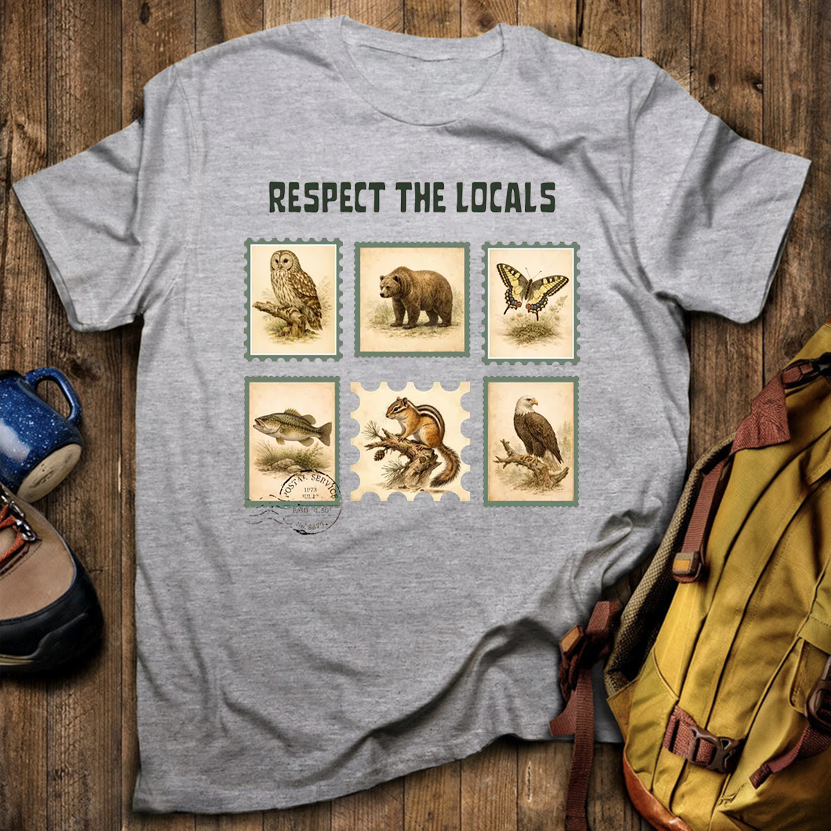 Respect The Locals Earth Day Wildlife T-Shirt