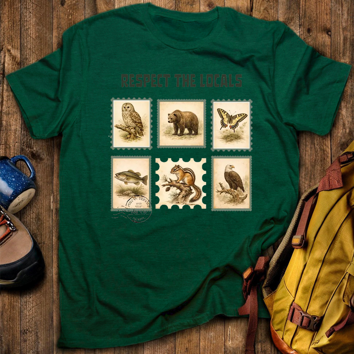 Respect The Locals Earth Day Wildlife T-Shirt