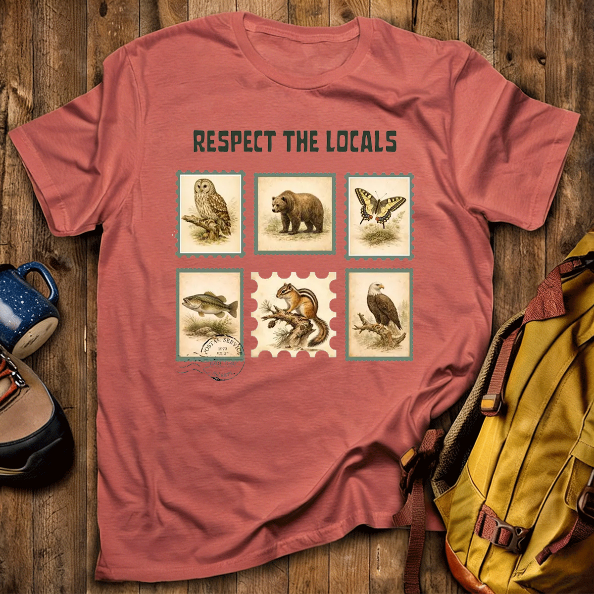 Respect The Locals Earth Day Wildlife T-Shirt