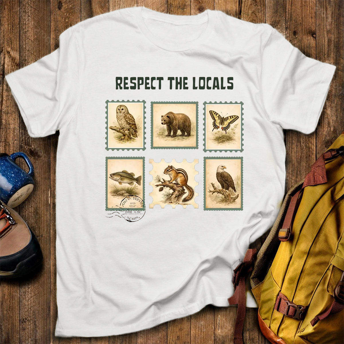 Respect The Locals Earth Day Wildlife T-Shirt