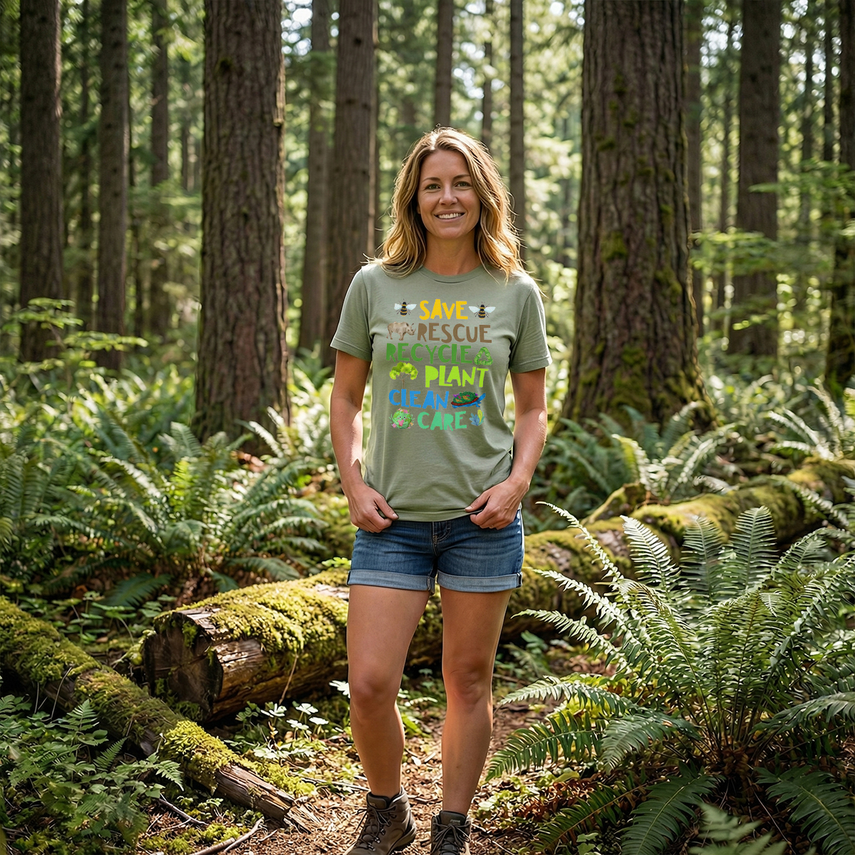 Save Rescue Recycle Plant Clean Care T-Shirt