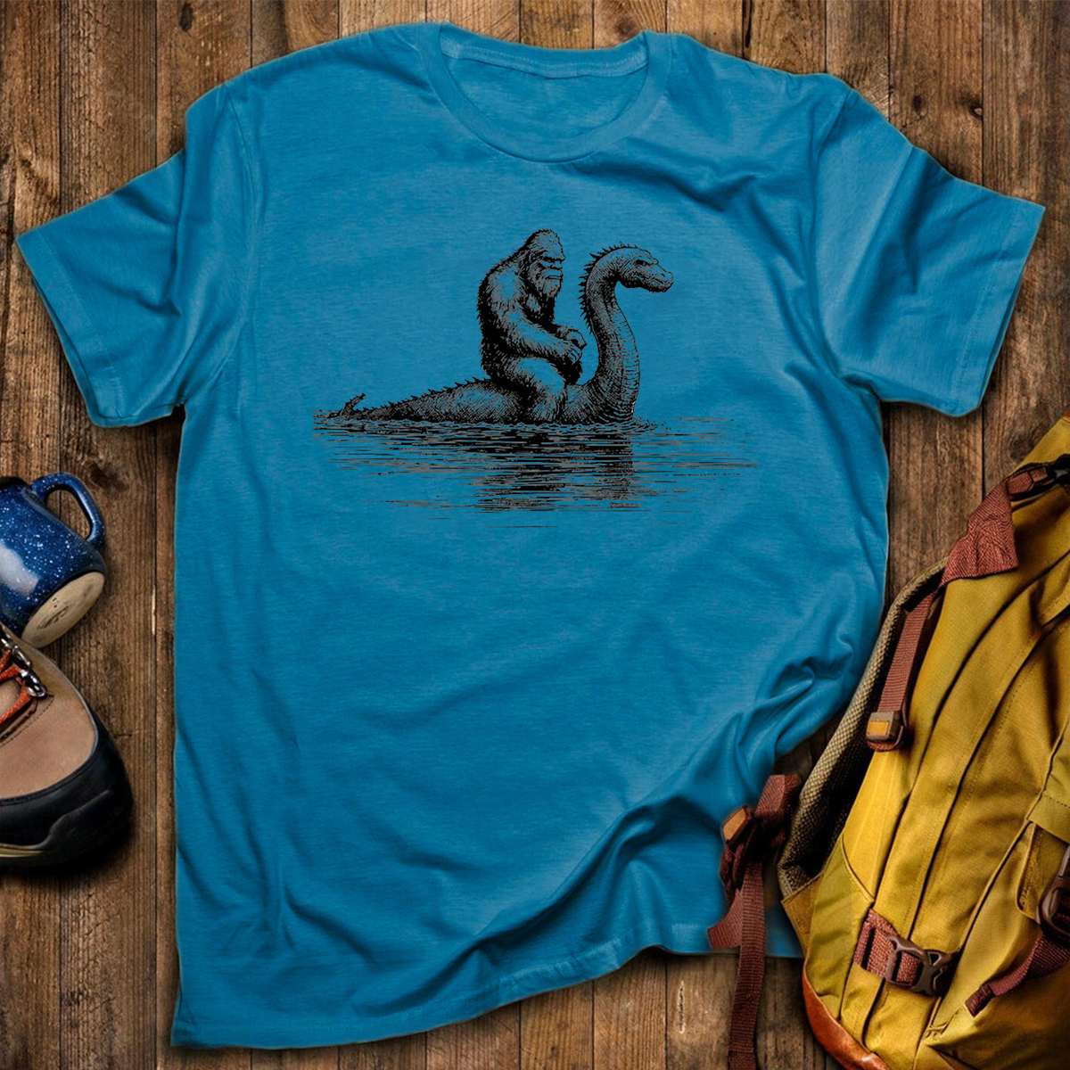 Hilarious Loch Ness Monster Sasquatch Graphic Bigfoot T-Shirt