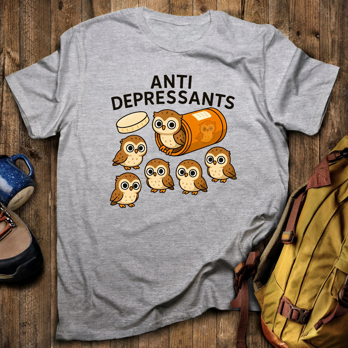 Anti Depressants Owl T-Shirt