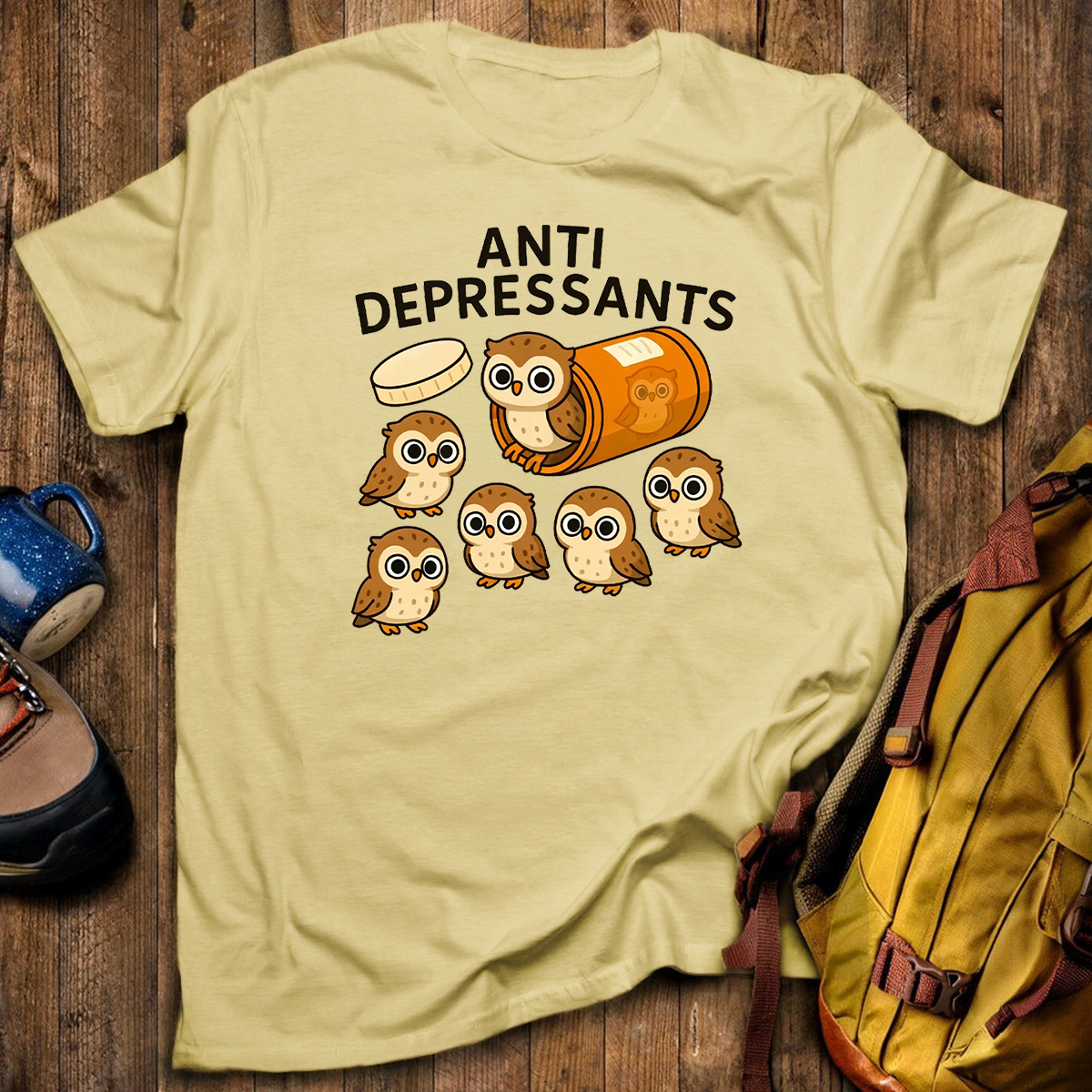 Anti Depressants Owl T-Shirt