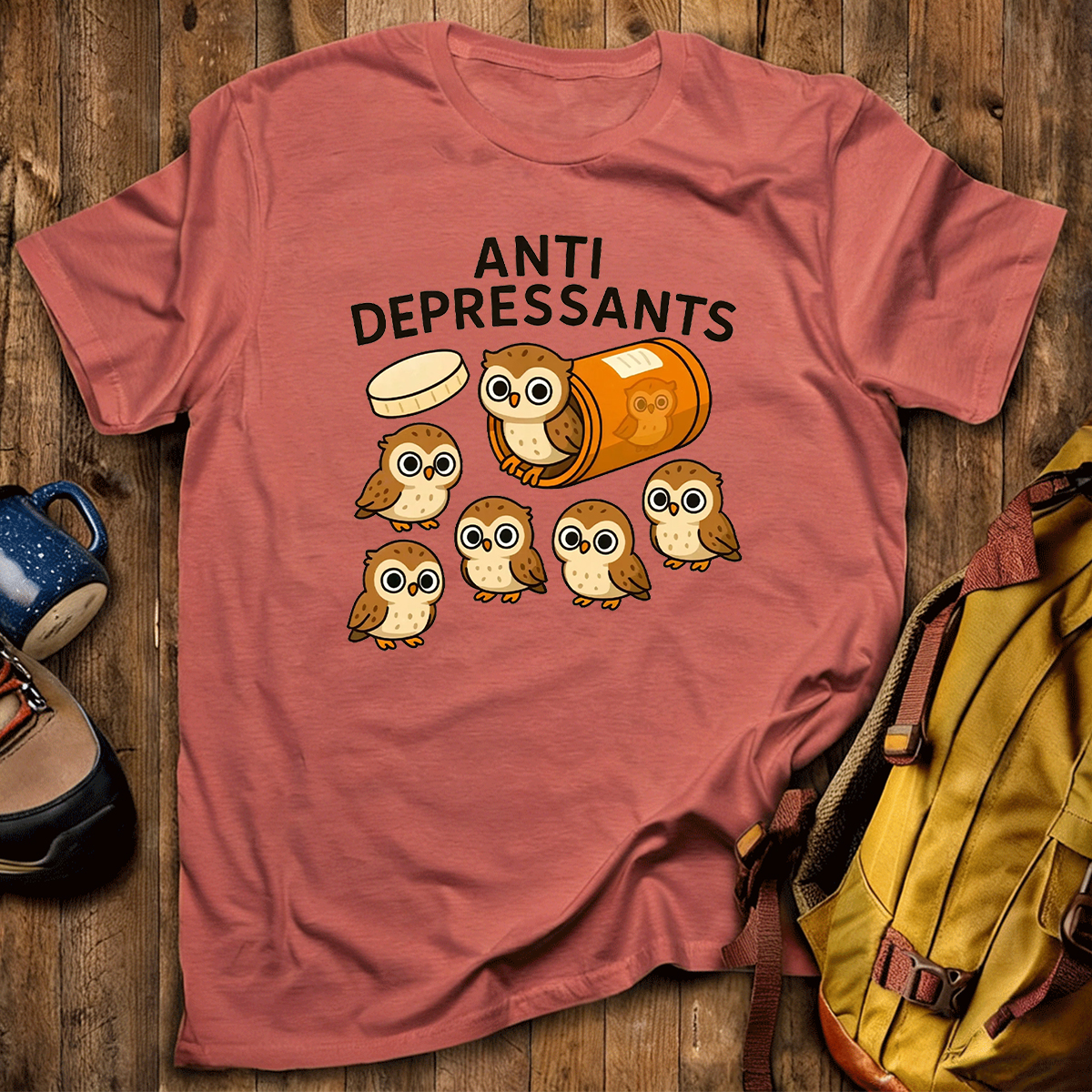 Anti Depressants Owl T-Shirt