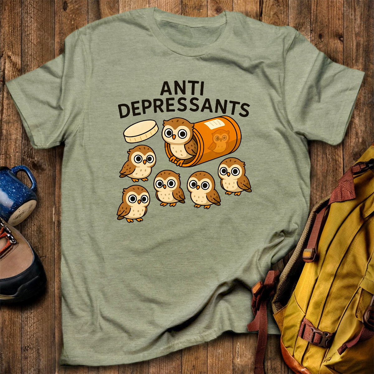 Anti Depressants Owl T-Shirt