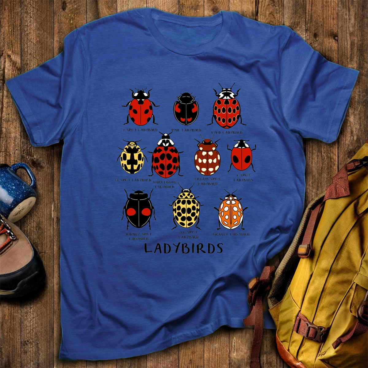 Ladybirds Species Illustration Nature‑Inspired Graphic T‑Shirt