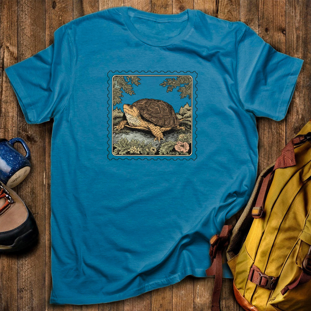 Box Turtle Stamp T-Shirt