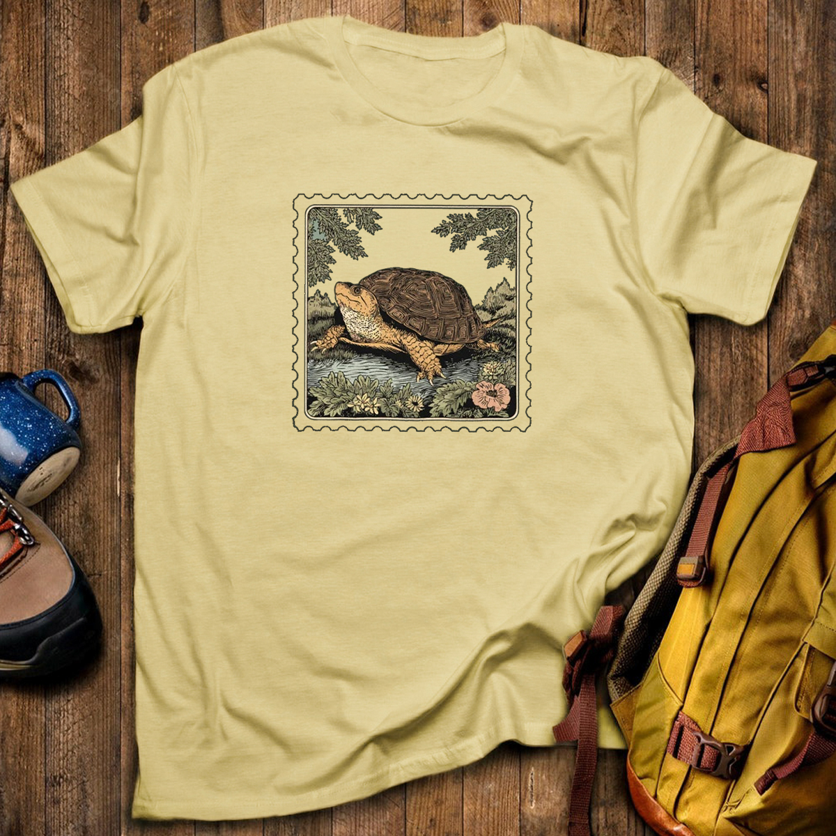 Box Turtle Stamp T-Shirt
