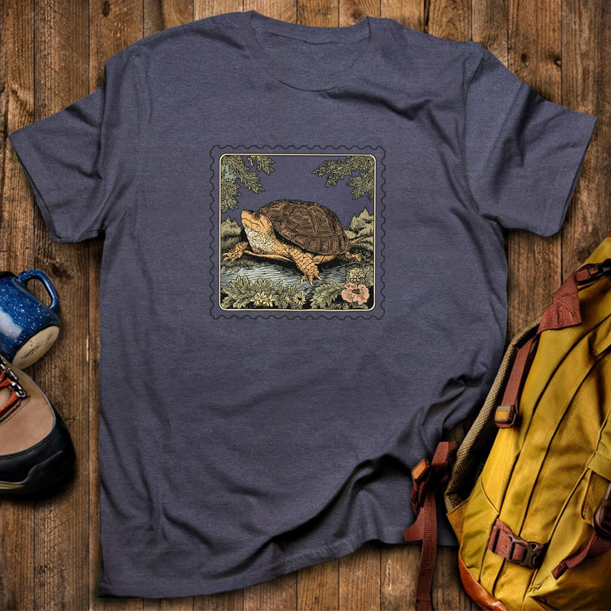 Box Turtle Stamp T-Shirt