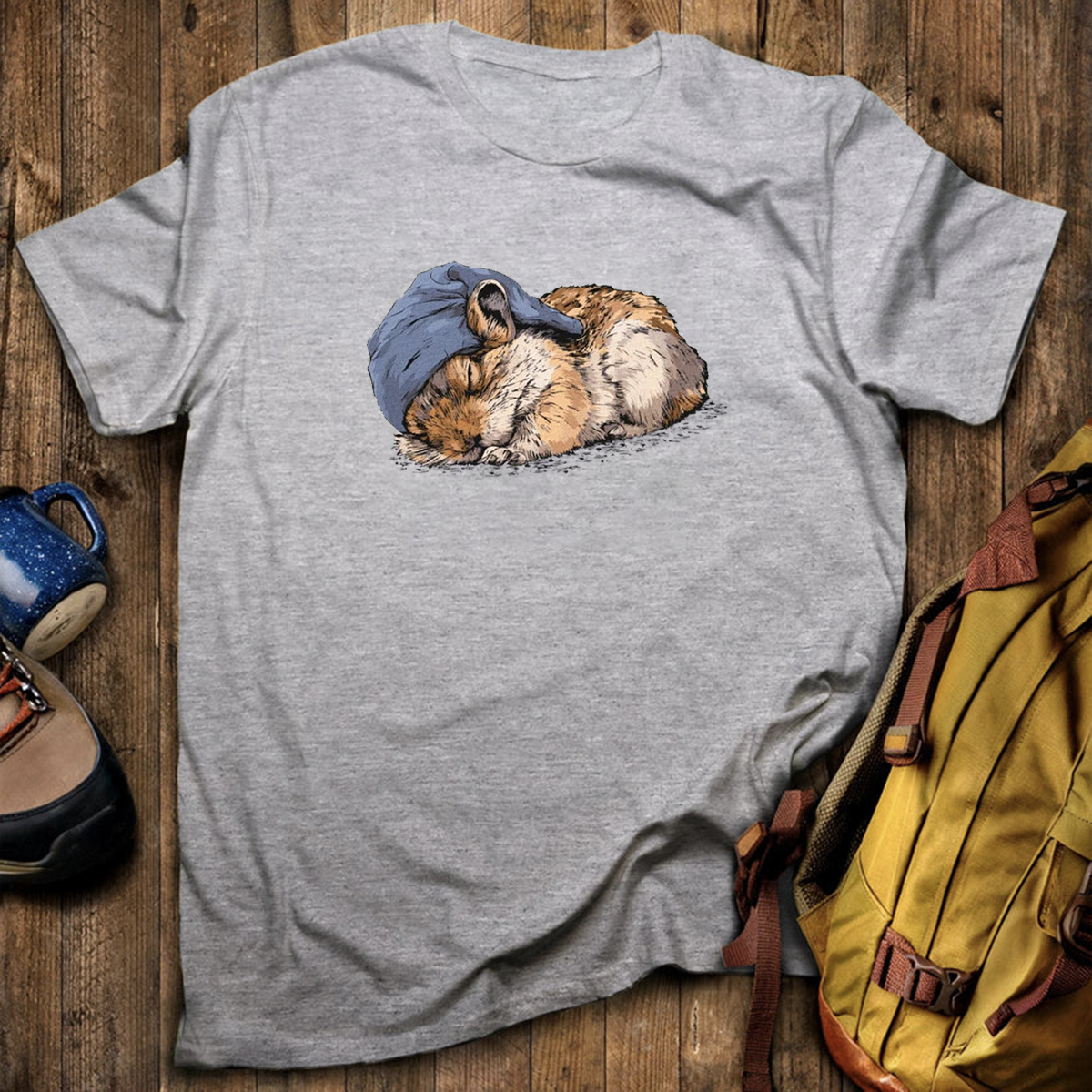 Pikas Sleeper With Night Cap T-Shirt