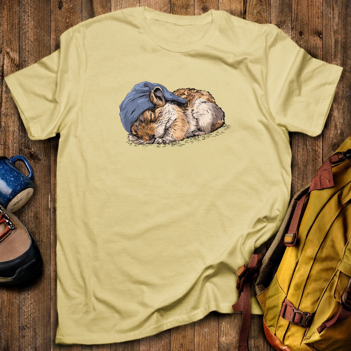 Pikas Sleeper With Night Cap T-Shirt