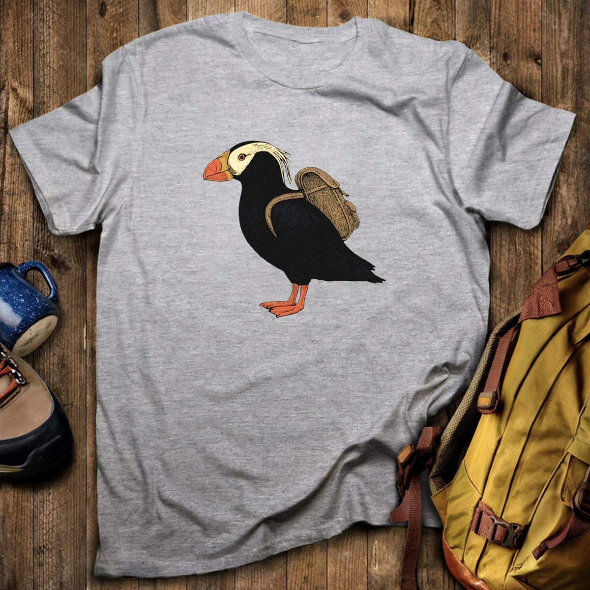 Tufted Puffin Backpacker T-Shirt