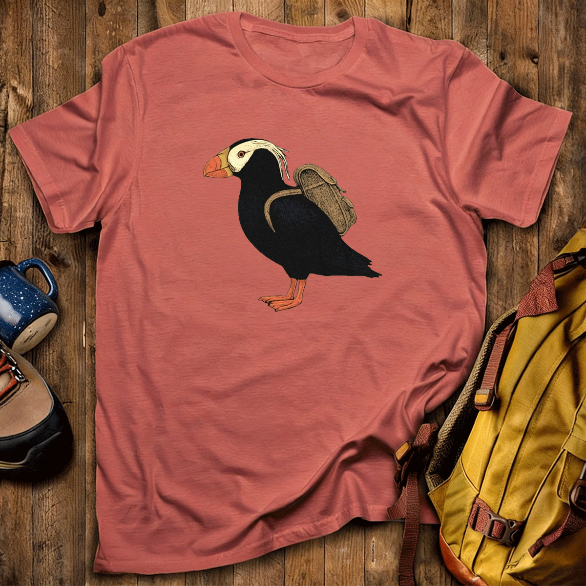 Tufted Puffin Backpacker T-Shirt