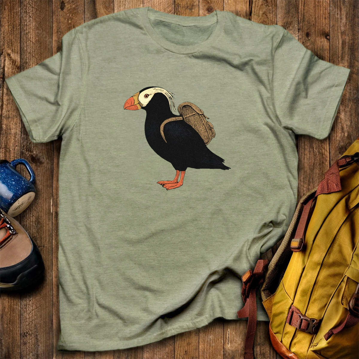 Tufted Puffin Backpacker T-Shirt