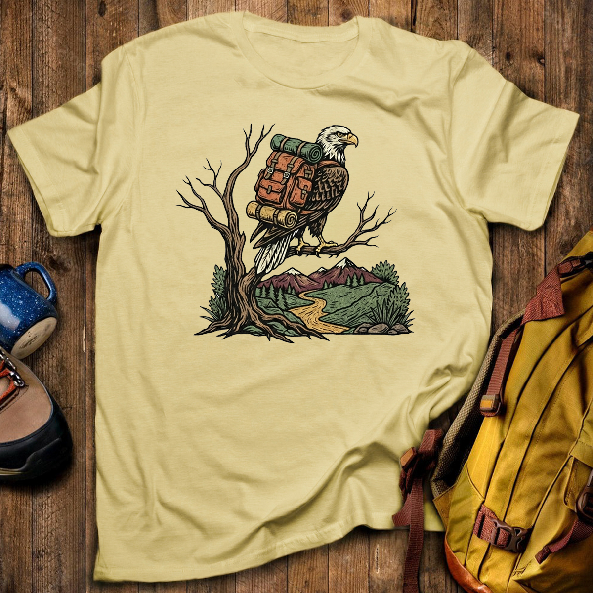 Eagle Backpacker On Branch T-Shirt