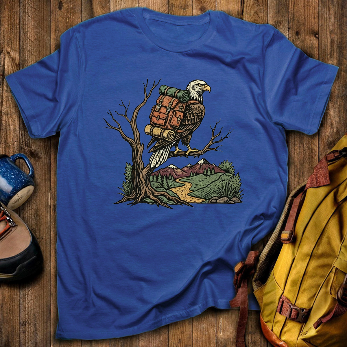 Eagle Backpacker On Branch T-Shirt