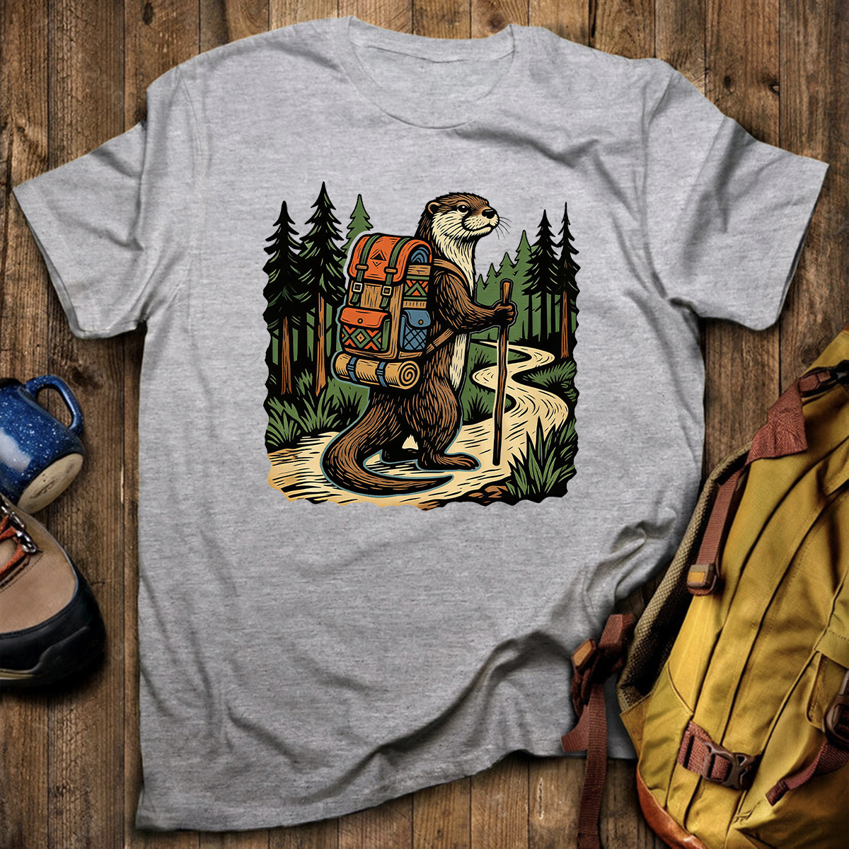 Otter Forest Backpacker T-Shirt