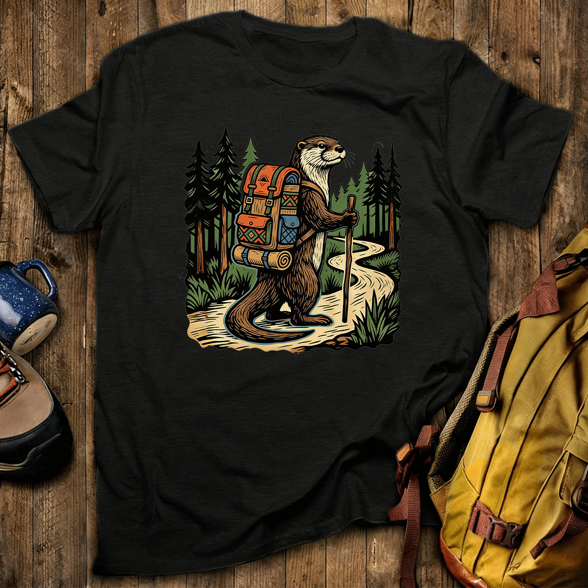 Otter Forest Backpacker T-Shirt