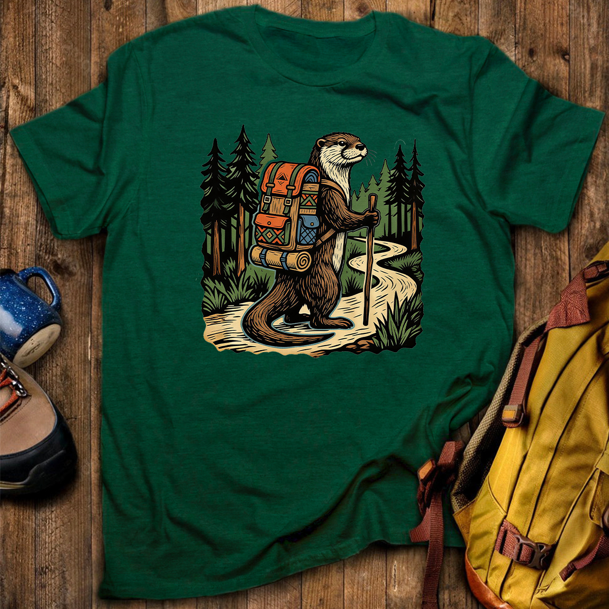Otter Forest Backpacker T-Shirt