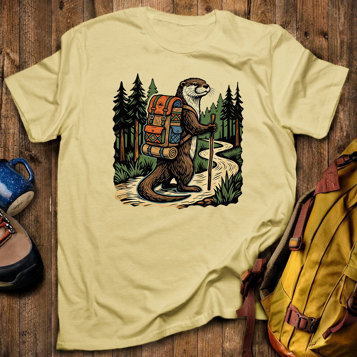 Otter Forest Backpacker T-Shirt